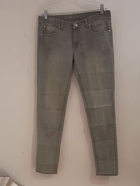 Slim High-Rise Women’s Skinny Jeans in Grey Stretch Denim